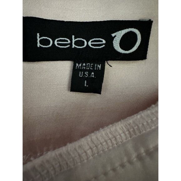 Bebe Blush Pink Sleeveless Mini Dress Size Large USA - Picture 4 of 7